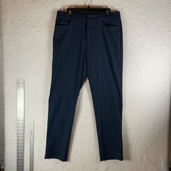 VRST Commuter 2-Way Pants Men's 34 Navy Blue Polyester Stretch Athletic Fit 9782 - Picture 1 of 13